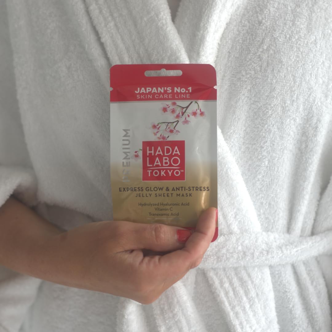 Hada Labo Tokyo - Premium Facial Sheet Masks with Super Hyaluronic Acid, For All Skin Types