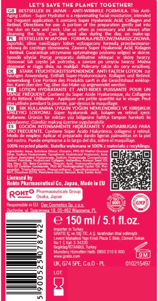 Hada Labo Tokyo Lotion Anti-Aging Super Hydrator 150ml