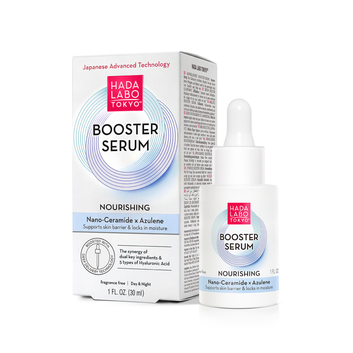 Hada Labo Tokyo Booster hranilni serum z nano-ceramidi in azulenom 30ml