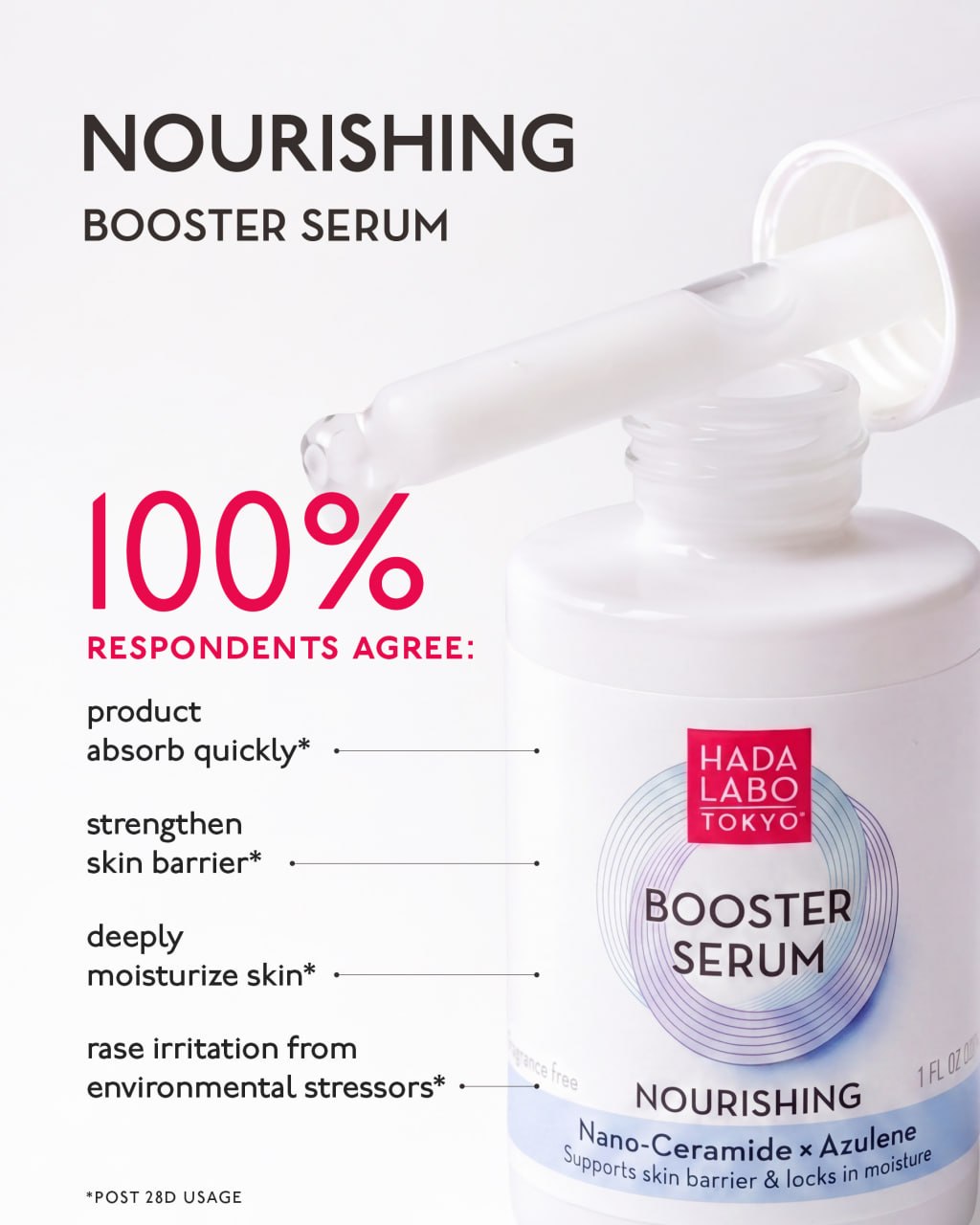 Hada Labo Tokyo Booster hranilni serum z nano-ceramidi in azulenom 30ml