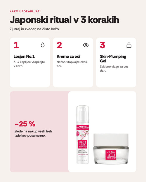 Hada Labo Tokyo Popoln ritual (losjon + gel + krema za oči)