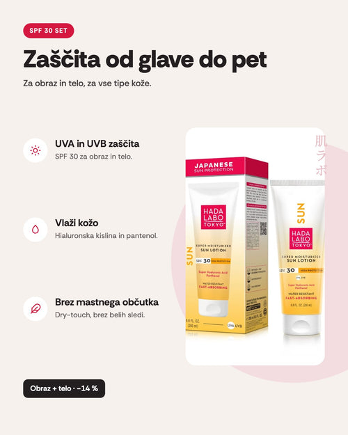 Hada Labo Tokyo set zaščita pred soncem SPF 30