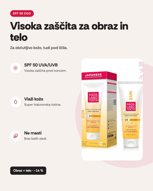 Hada Labo Tokyo set zaščita pred soncem SPF 50