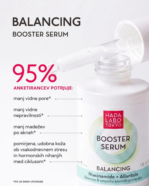 Hada Labo Tokyo Booster pomirjujoči serum z niacinamidom in alantoinom 30ml