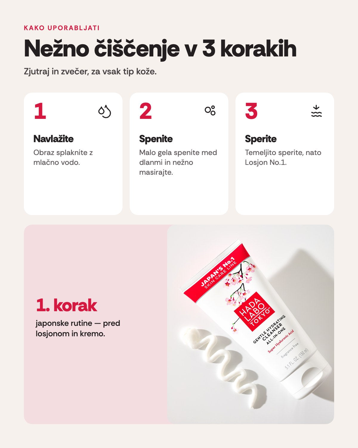Gentle Hydrating Cleanser – kako uporabljati