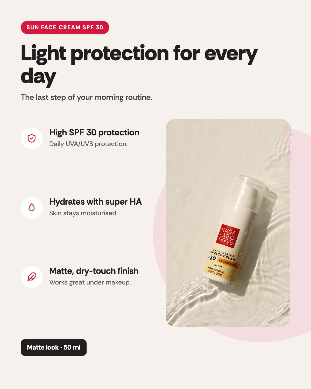 Hada Labo Tokyo Face Sun Cream SPF 30 50ml