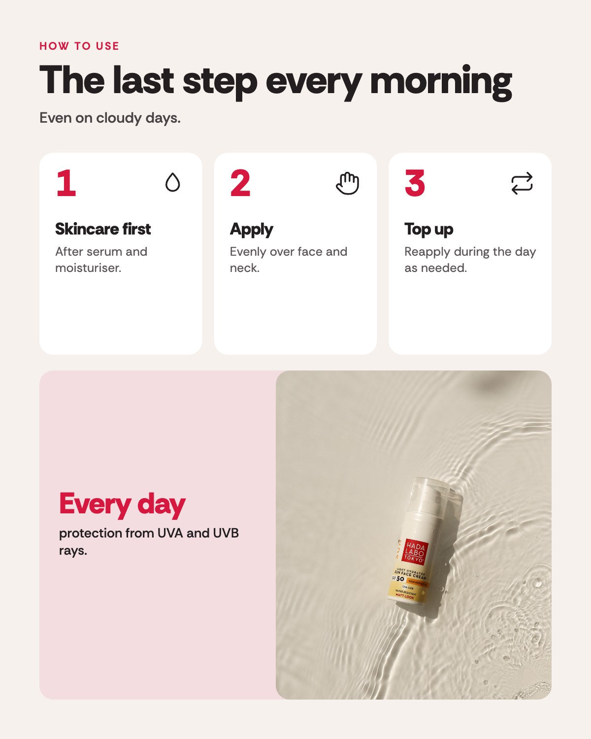 Face Sun Cream SPF 30 – how to use