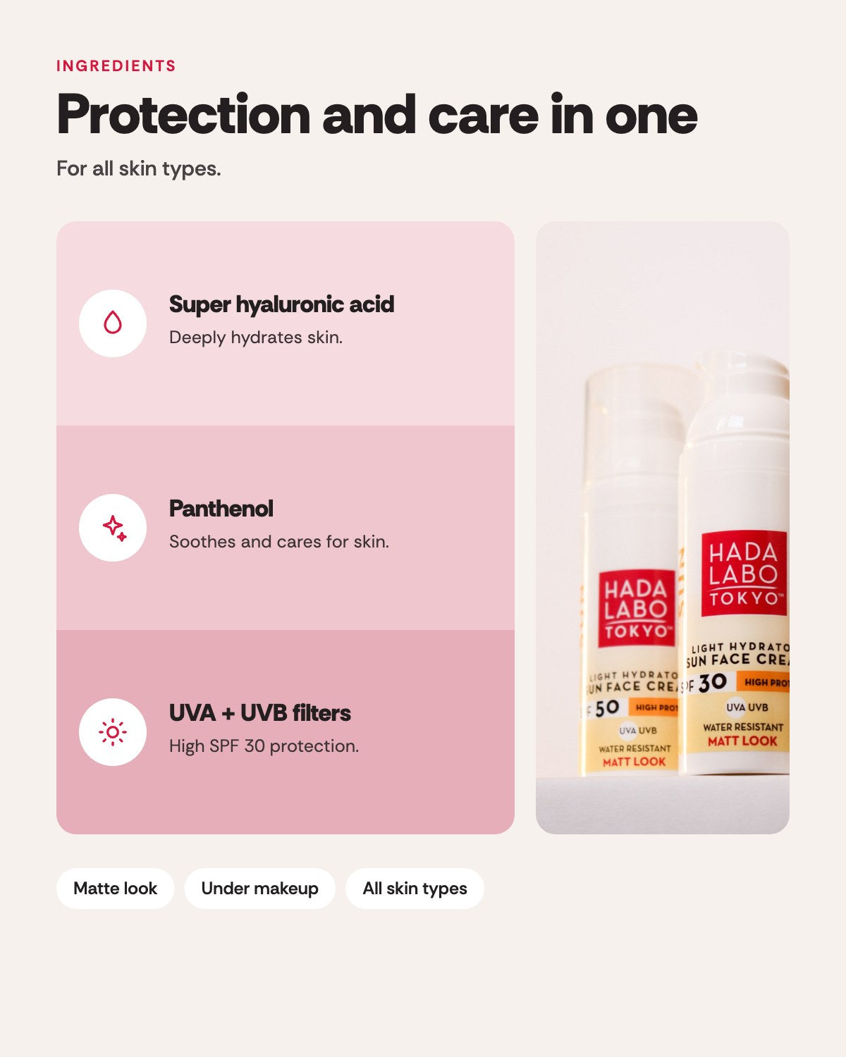 Face Sun Cream SPF 30 – ingredients