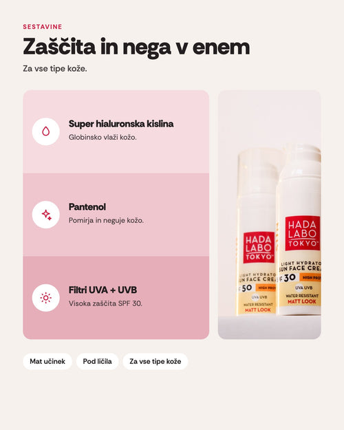 Hada Labo Tokyo krema za obraz za zaščito pred soncem, ZF 30, 50 ml
