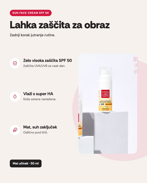 Hada Labo Tokyo krema za zaščito pred soncem za obraz, ZF 50, 50 ml