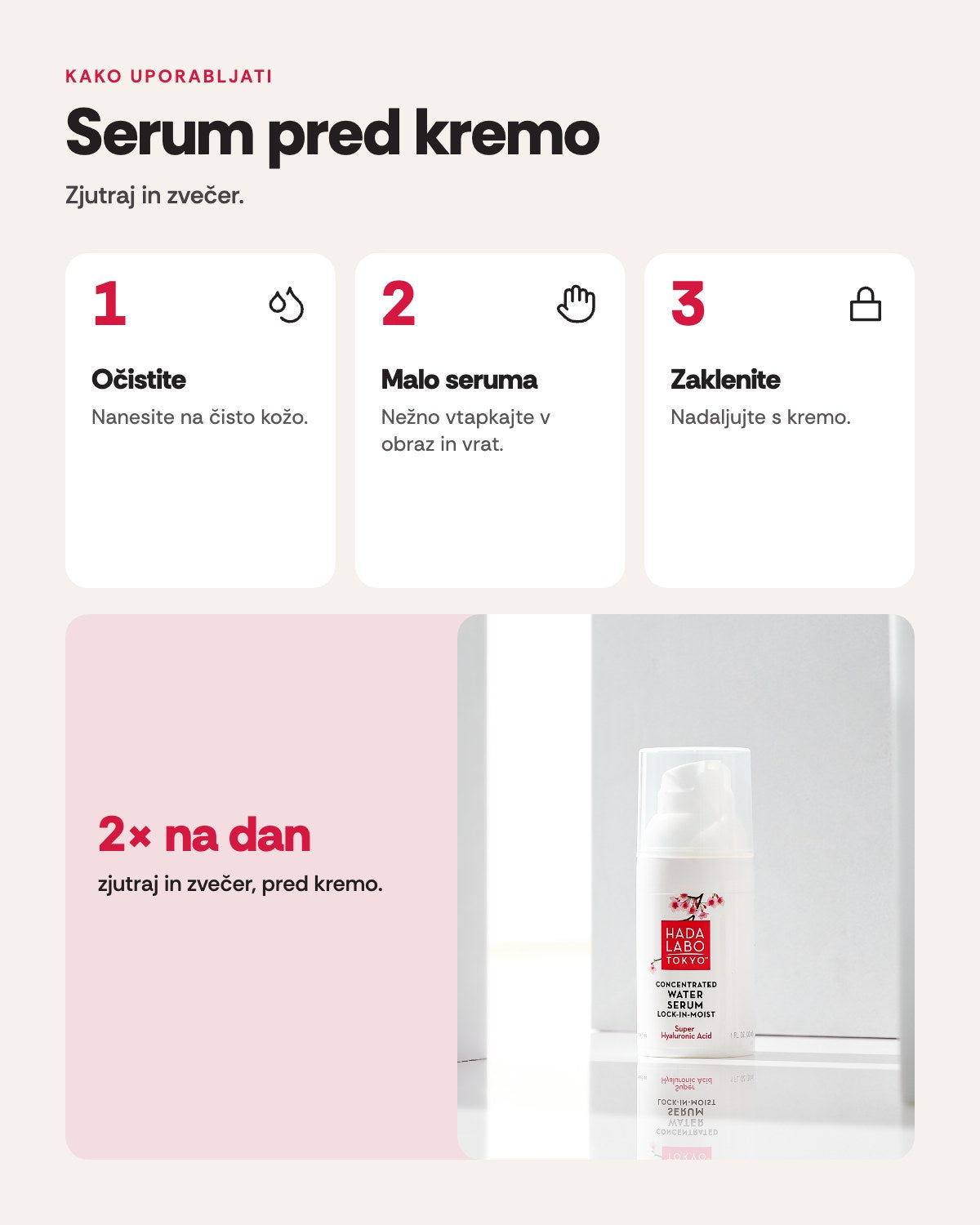 Concentrated Water Serum – uporaba