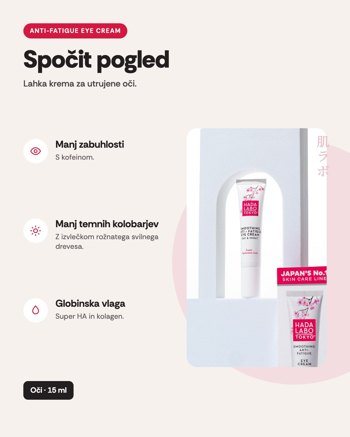 Hada Labo Tokyo Anti-Fatigue Eye – prednosti