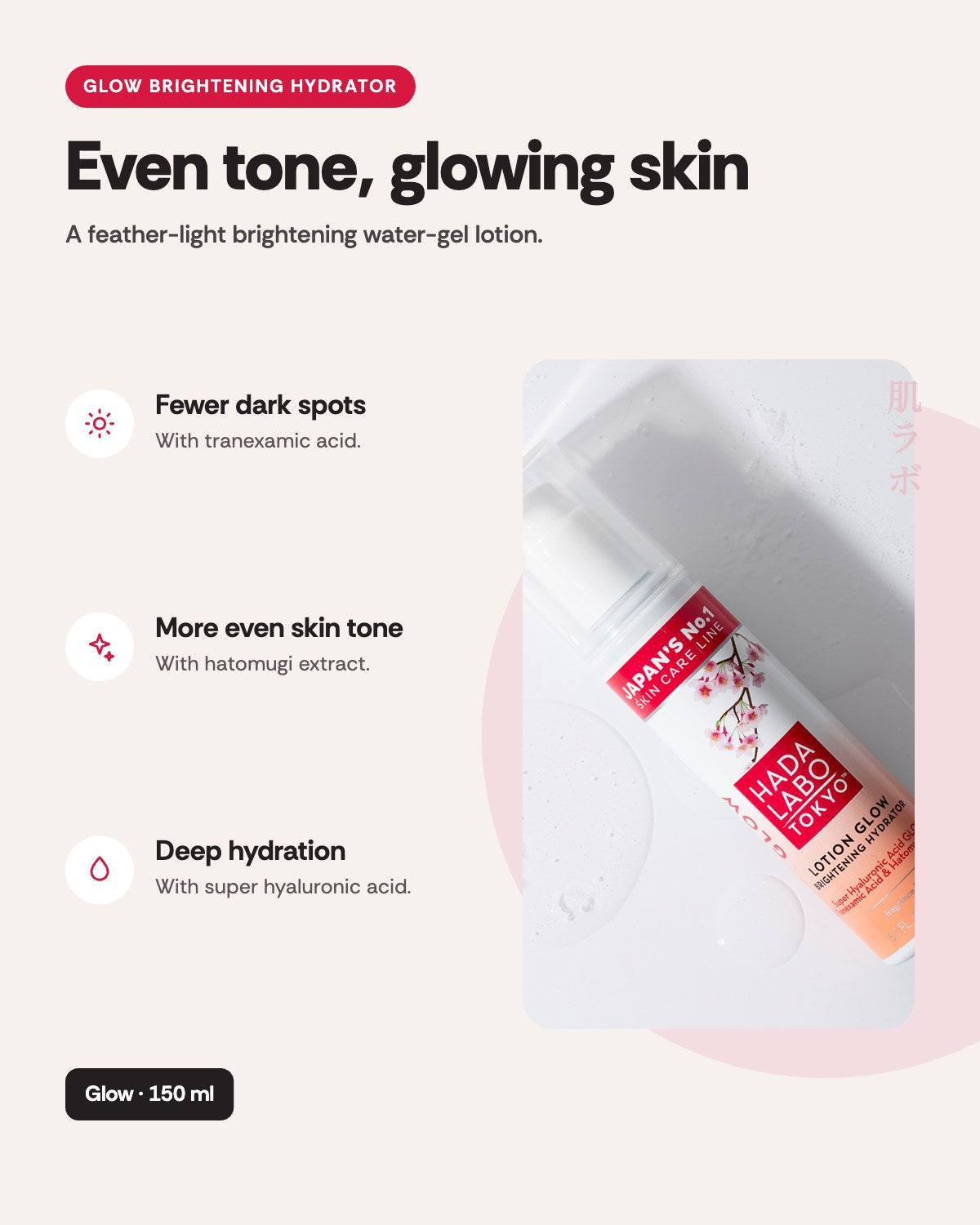 Hada Labo Tokyo Glow Lotion – benefits