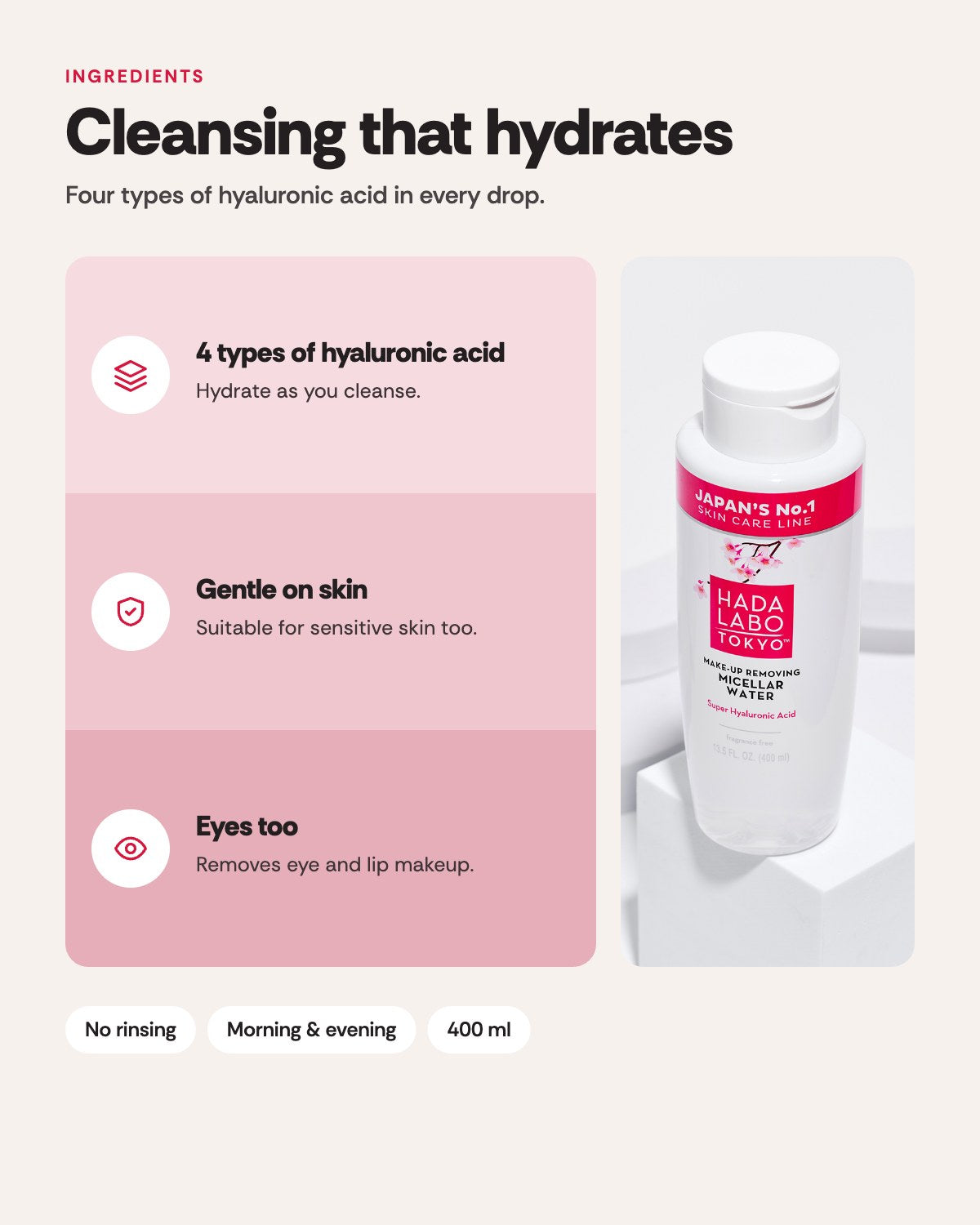 Hada Labo Tokyo Micellar – ingredients