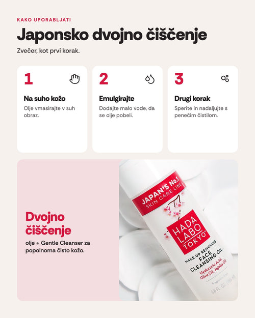 Hada Labo Tokyo olje za čiščenje obraza Make-up Removing, 195 ml