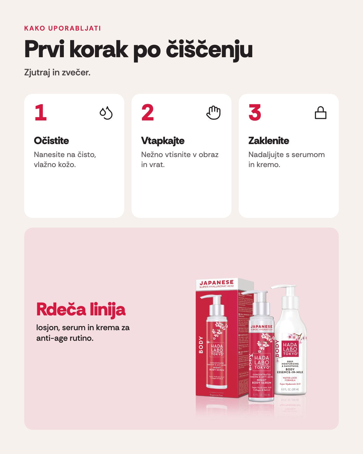 Hada Labo Tokyo Anti-Aging Lotion – uporaba