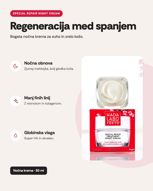 Hada Labo Tokyo nočna krema Anti-Ageing Special Repair Treatment, 50 ml