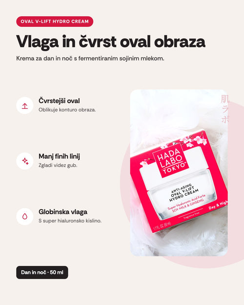 Hada Labo Tokyo vlažilna krema Oval V-Lift, 50 ml