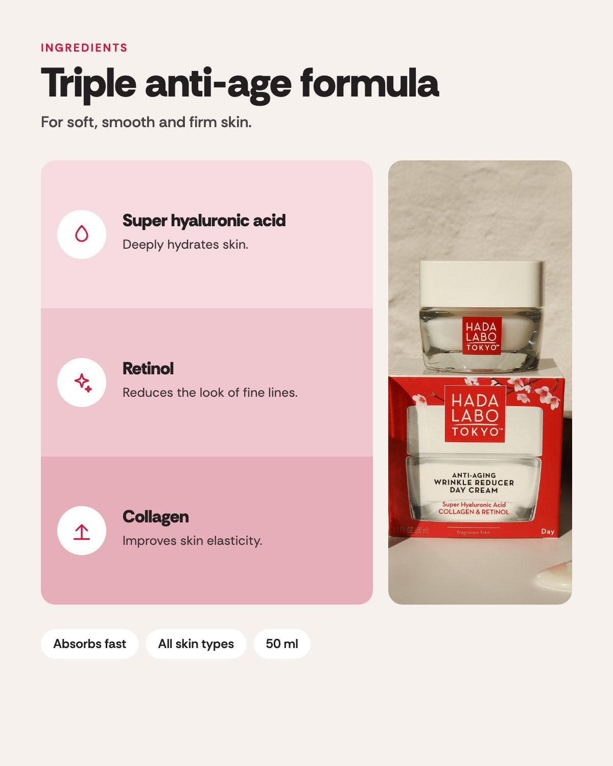 Hada Labo Tokyo Wrinkle Reducer – ingredients