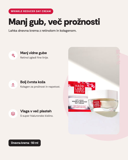 Hada Labo Tokyo dnevna vlažilna krema proti gubam Anti-Aging Wrinkle Reducer, 50 ml