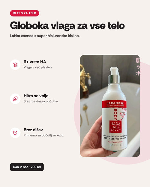 Hada Labo Tokyo vlažilno mleko za telo Body essence-in-milk, 200 ml