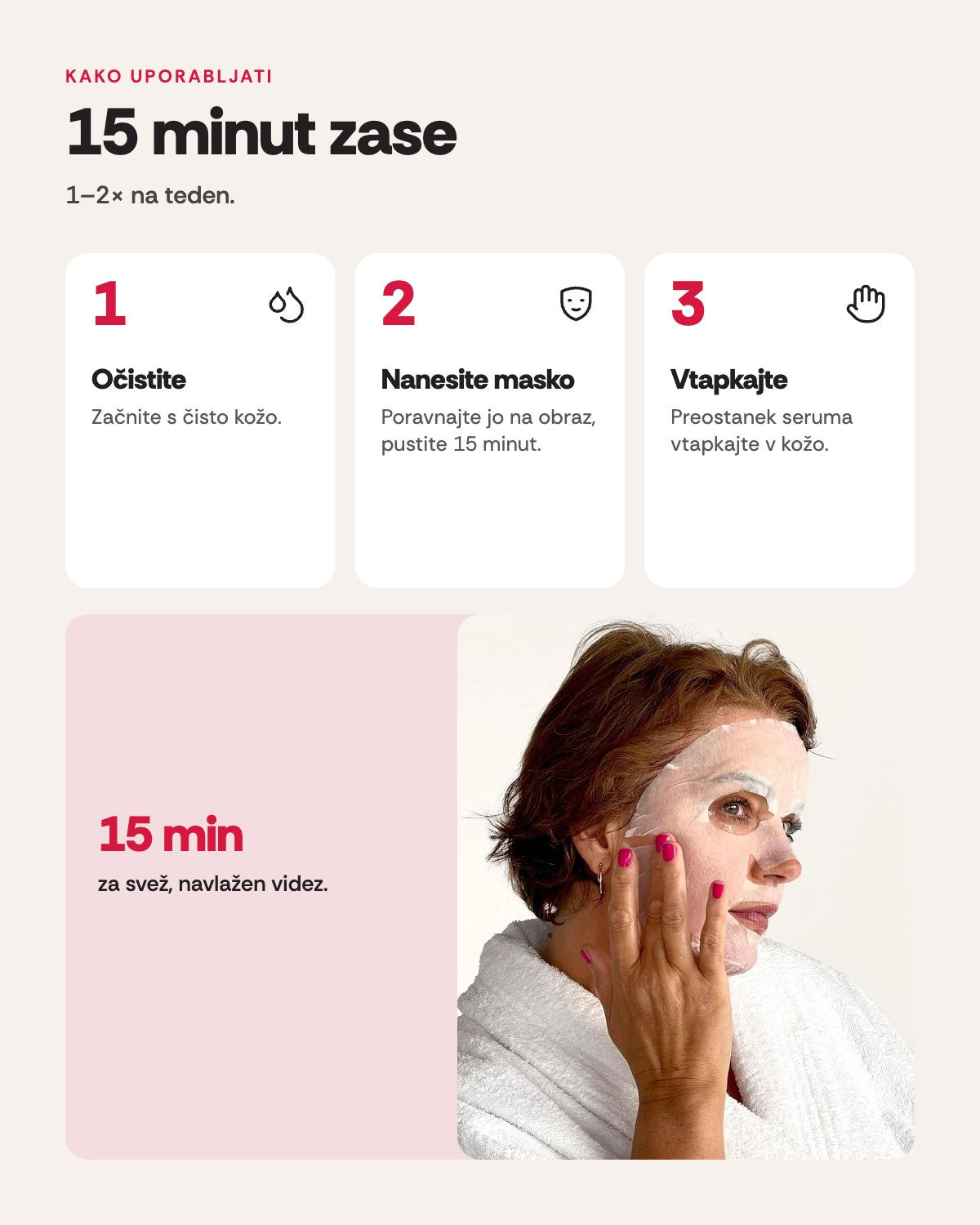Hada Labo Tokyo Moisturising Facial Sheet Mask – uporaba