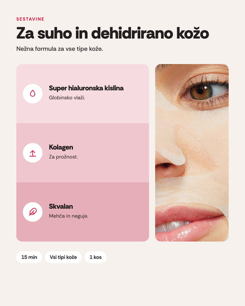 Hada Labo Tokyo vlažilna maska za obraz v robčku, 1 kos