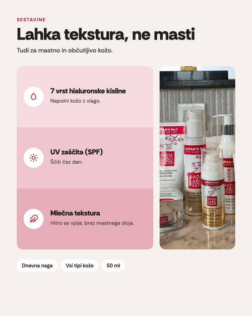 Hada Labo Tokyo Premium dnevna krema za obraz Ultra Firming Booster 7xHA, 50 ml